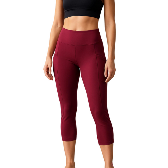 Fabletics Red PowerHold Women's Leggings Size Medium - Picture 1 of 9